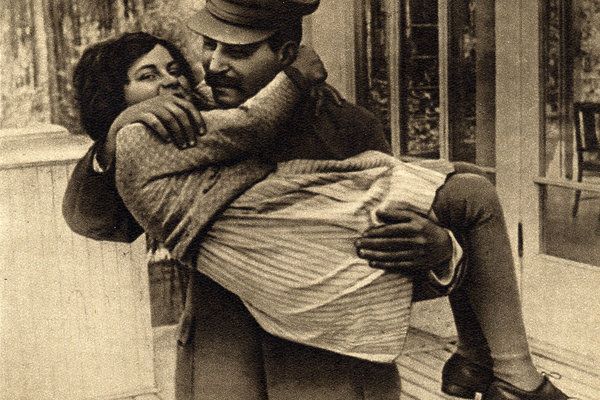 Svetlana Stalina con su padre Stalin, Cortes�a de Icarus Films